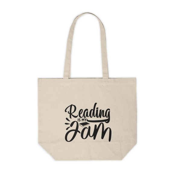 Reading Is My Jam Custom Tote Bag - Picture 1 of 3